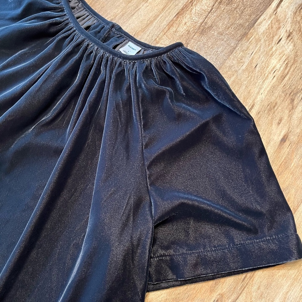 Black Velour Top